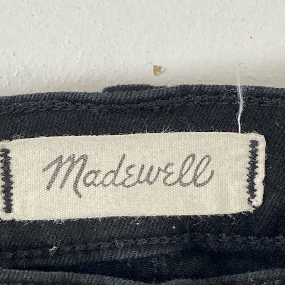 Madewell Demin Pants 9 inch High Rise Skinny Jeans Womens Size 26 Black Ripped - Picture 3 of 16
